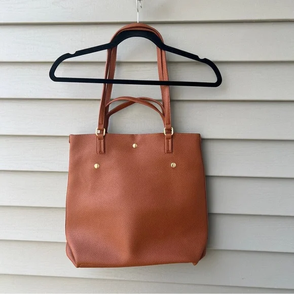 Montana West Vegan Leather Large Tote Satchel Bag Brown - Picture 7 of 14